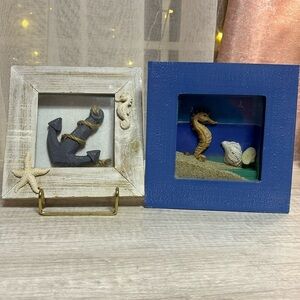 Two Unique Framed Nautical 3D Shadow Box Wall Art